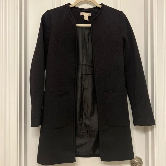 ✨SOLD✨ LIKE NEW!! H&M Womens black open front jacket - Picture 6 of 6